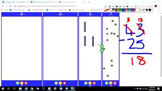 Vertical Subtraction Video using Base 10 Material