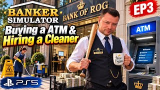 Full Banker Simulator PS5, Buying A Atm & Hiring A Cleaner. Ep3 News