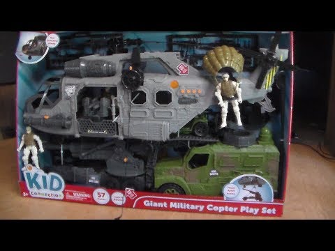 KID CONNECTION GIANT MILITARY COPTER PLAY SET REVIEW!