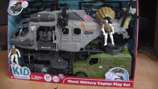 KID CONNECTION GIANT MILITARY COPTER PLAY SET REVIEW!