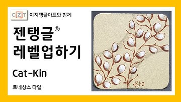 젠탱글® 레벨업하기 Cat-Kin  젠탱글 패턴 그리기 How to draw Zentangle patterns