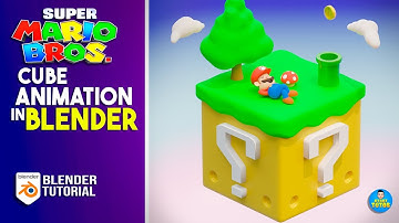 🍄Super Mario Bros 🍄cube animation in blender - first part