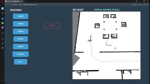 Sending the robot to pre-saved locations in an office using the web UI