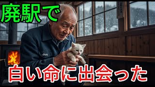 【涙腺崩壊】廃駅で孤独に暮らす最後の駅長。亡き妻が猫の姿で会いに来た「あなた、約束を…」