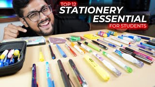 Top 12 Must Have Stationery Essentials for Students 💁‍♂️ | Best Stationery Recommendations ✨