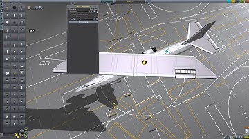 Sweeping wing plane NASA AD-1 rebuilt in KSP center of lift