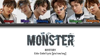 BOYSTORY 'MONSTER' Color Coded Lyric [pin/rom/eng] | KPOP Area Boystory