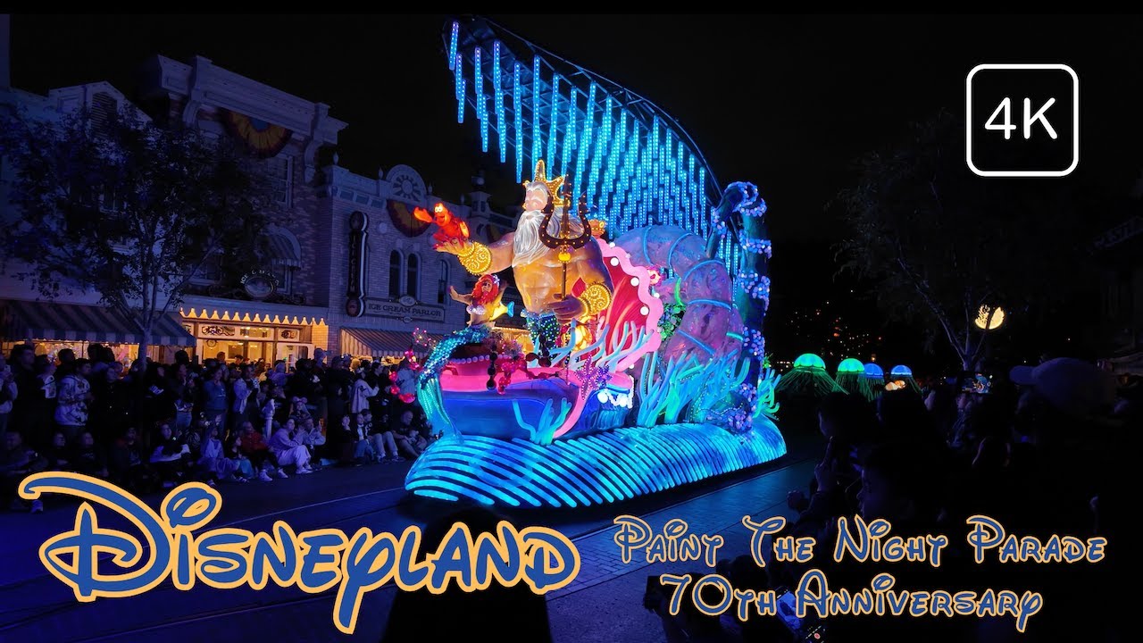 Paint the Night Parade | Disneyland 70th Anniversary Nighttime Spectacular | 4K