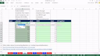 Excel Magic Trick 991 Formula To Create Sequential Numbers 1 1, 1 2, 1 3, 2 1, 2 2, 2 3,