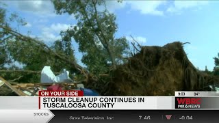 Storm cleanup continues in Tuscaloosa County