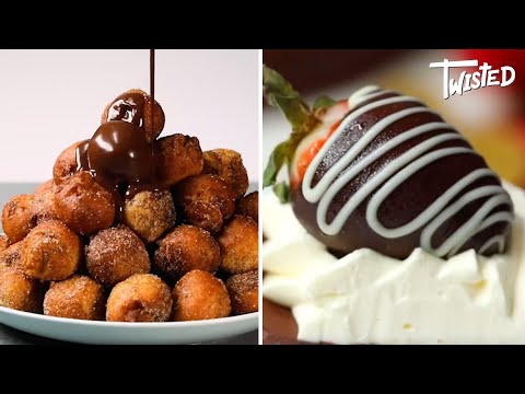 Sweet Temptations  Indulgent Treats Including Homemade Donut Holes, Chocolate-Covered Strawberries