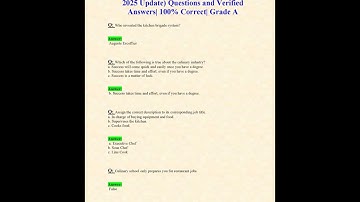FOOD SERVICE MANAGEMENT CERTIFICATION EXAM 2024 2025 UPDATE QUESTIONS AND VERIFIED ANSWERS 100 CORRE