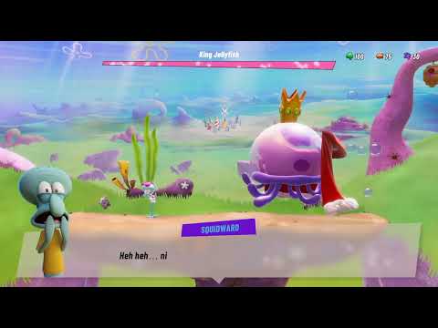 Nickelodeon All-Star Brawl 2 - SpongeBob Characters Reacting to King Jellyfish