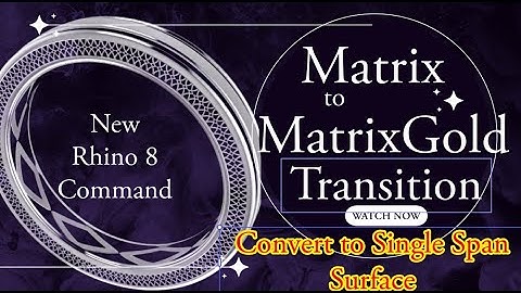 MatrixGold Converteren naar Enkelspanoppervlak