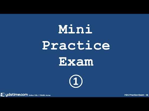 Mini Practice Exam for YDS/e-YDS - 01 / Part 01: Vocabulary