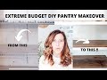 EXTREME SMALL PANTRY MAKEOVER ON A BUDGET | SMALL PANTRY RENOVATION