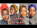 HOW TO: 4 TURBAN STYLES or HIJAB TUTORIAL