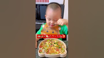 Baby mukbang food| bữa tối ngon miệng. Bé ăn ngon mỗi ngày nhờ có #siroanngonbabyplus #viral #shorts