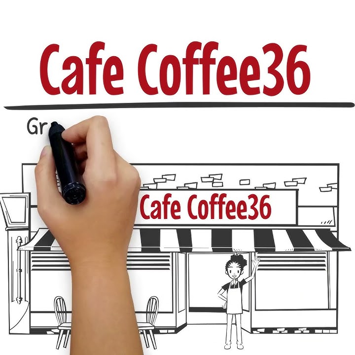 Contoh dari iklan pendek grand opening cafe  #explainervideo #whiteboardanimation #drawing