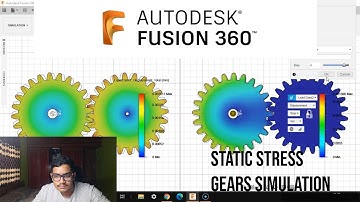 STATIC STRESS SIMULATION ANALYSIS ON GEARS IN AUTODESK FUSION 360|JOINTS,MOTION LINKS,MESHES USED|