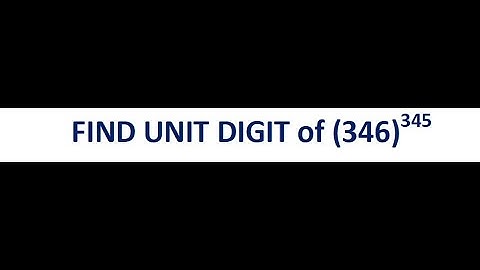 Math Olympiad I Rule to find unit digit in number with power I Indices