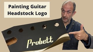 Painting Guitar Headstock Logo