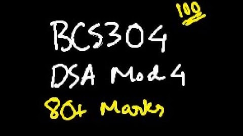 DSA MODULE 4 BCS304 Data Structures and its Applications | 22 Scheme VTU 3rd SEM CSE