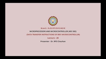Microprocessor And Microcontroller|Data Transfer Instructions of 8051 Microcontroller| AKTU