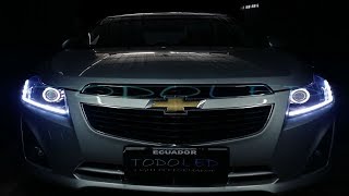 CHEVROLET CRUZE 2012 HEADLIGHTS LUPA/TIRA LED DIURNA - YouTube