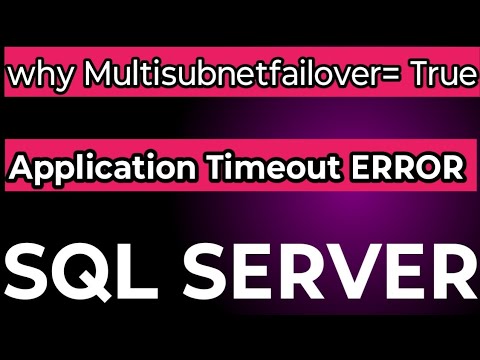 MultiSubnetFailover=True is a connection string Used for faster Failover for AG and FCIs