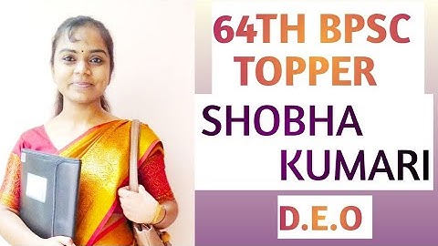 64TH BPSC TOPPER - SHOBHA KUMARI - DIST. EMPLOYMENT OFFICER - MOCK INTERVIEW