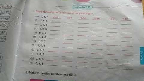 Class 3 maths exercise 1F