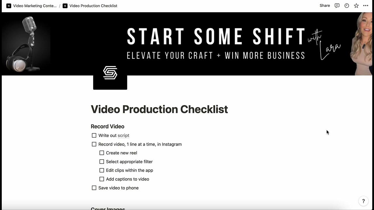 Video Production Checklist Tutorial YouTube