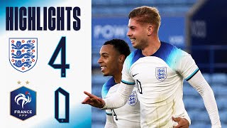 England U21 4-0 France U21 | Smith Rowe, Madueke, Ramsey &amp; Jones Run Rampant! | Highlights