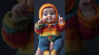 Cutest Rainbow Baby Doll Ever adorablebaby colorfulknits happyvibes