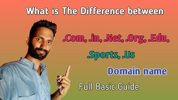 What are Difference between .Com, .in, .Net, .Org, .Edu, .sport