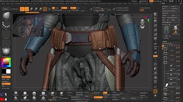 Bo Katan Character Sculpting in Zbrush part -6- leather bag, Holster and strap details