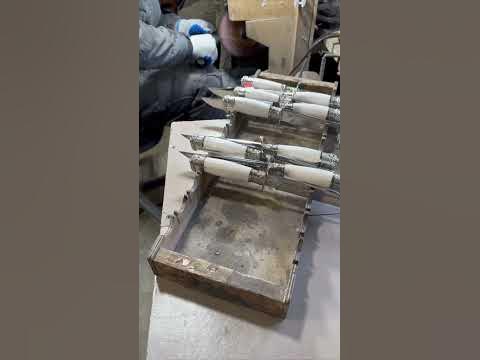 Заточка ножа разведчик сталь клапан корабля, заточек ножа на а станке ...