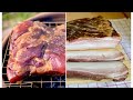 Homemade SMOKED BACON - How to Cure and Smoke BACON in Traditional way at home NO Nitrates only Salt