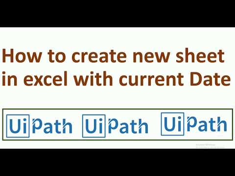 How to create new sheet in excel with current Date in UiPath