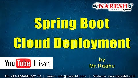 Spring Boot Cloud Deployment | 5th August @ 11:00 AM | by Mr. Raghu