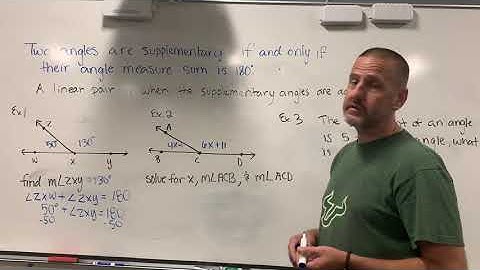 Supplementary angles and linear pairs