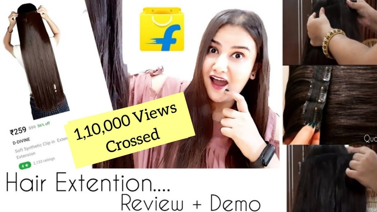 Flipkart DDivine Artificial Hair Extension REVIEW+DEMO HOW TO USE