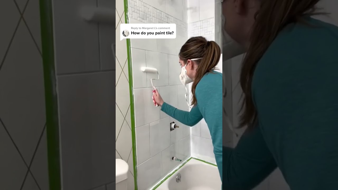 Painting Shower Tile Makeover DIY