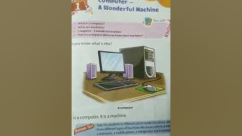 Class 1 Computer ch- A wonderful machine part -1