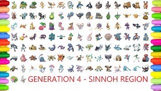 Eksperiment Repræsentere nudler Coloring all Generation 4 Pokemon - YouTube