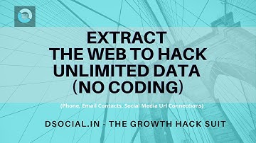 How to Extract Web Data to Find Emails, Phone & Social Media URLs on Automation (No Code) dsocial.in
