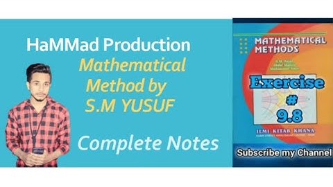 (Ex 9.8) Non Linear 1st order Differential Equations || HaMMad Production