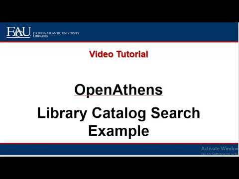 OpenAthens Library Catalog