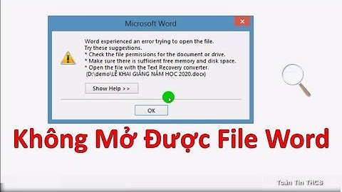 Không Mở Được File Office Down Trên Mạng Về